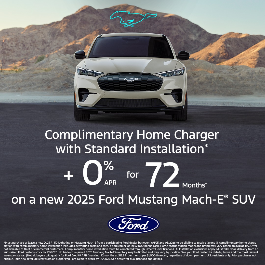 It’s a great time to buy the all-electric 2025 Ford Mustang Mach-E® SUV ⚡️

Get a complimentary home charger with standard installation + 0% APR for 72 Months on a new 2025 Mustang Mach-E®SUV!

Visit @perryfordnationalcity  for more qualifications and details.

#PerryFordofNationalCity #PerryFord #MileofCars #2025FordMustangMachE #FordMustangMachE
