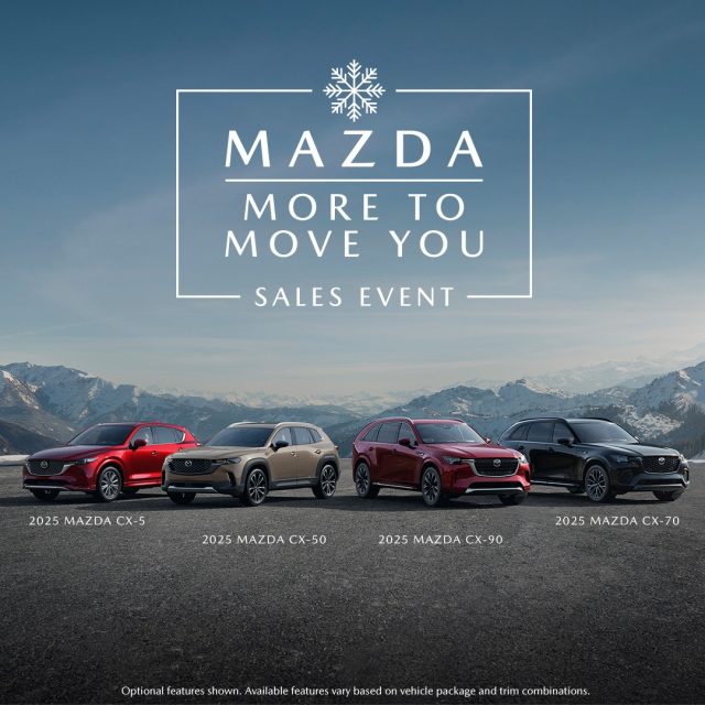 Unwrap more this season with a Mazda. 

Enjoy more style, more performance, and more joy behind the wheel. Whether you're cruising through city lights or heading out for a weekend escape, your perfect ride is waiting at @westcottmazda! 🚗

#MileofCars #WestcottMazda #Mazda #MazdaCX5 #MazdaCX50 #MazdaCX90 #MazdaCX70