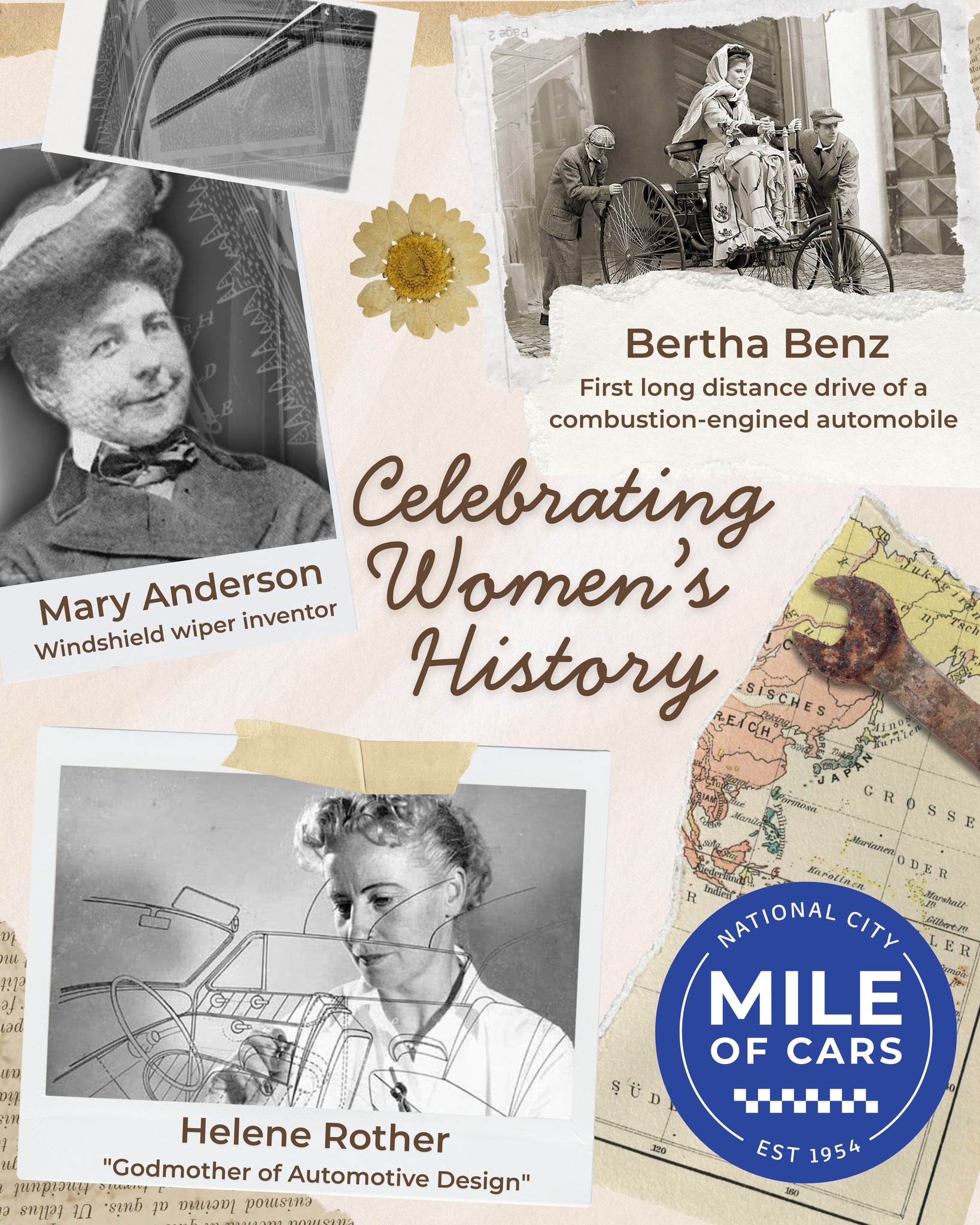 March is Women's History Month, and we'd like to highlight a few of the women who had incredible contributions to automotive innovation! 🚘⚙️

#MileofCars
