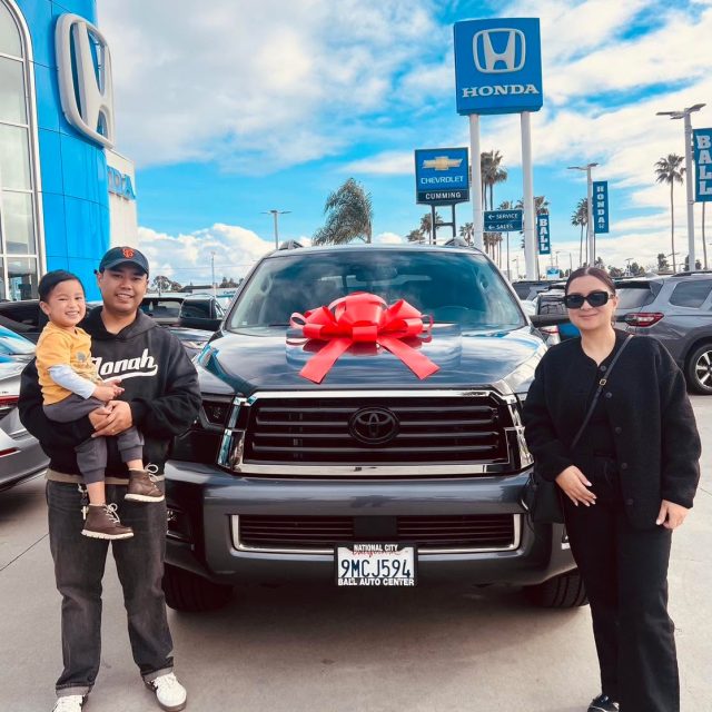 Congrats to the Cagang family on your new Toyota Sequoia 🎉

Salesman Ricardo found them the exact car they needed for their growing family! 

If you’re looking for any make or model, we have a huge selection at @ballautomotivegroup here on the Mile of Cars 🏁

 #2020ToyotaSequoia #ToyotaSequoia #Sequoia2020 #ToyotaLife #ToyotaNation #FullSizeSUV #ThirdRowSeating #FamilySUV #SUVLife #V8Power #RoadTripReady #AdventureReady #TowingPower #ReliableSUV #UsedSUV #PreOwnedVehicle #CarForSale #DriveToyota #CaliforniaCars #SoCalCars