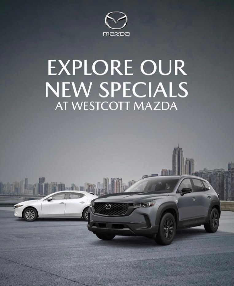 We have great specials on new Mazda inventory! 🚘

Find out how you can save at @westcottmazda with their New Vehicle Specials: https://www.westcottmazda.com/promotions/new/index.htm

#MileofCars #WestcottMazda #Mazda