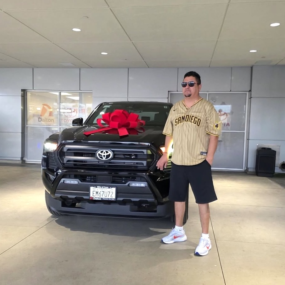 We'd like to congratulate Adan on his 2026 Tacoma from @toyotadaltonus 🎉

Thank you @toyotawithjose for finding the perfect fit! 

Go Padres ⚾️

#MileofCars #DaltonToyota #2026ToyotaTacoma #ToyotaTacoma