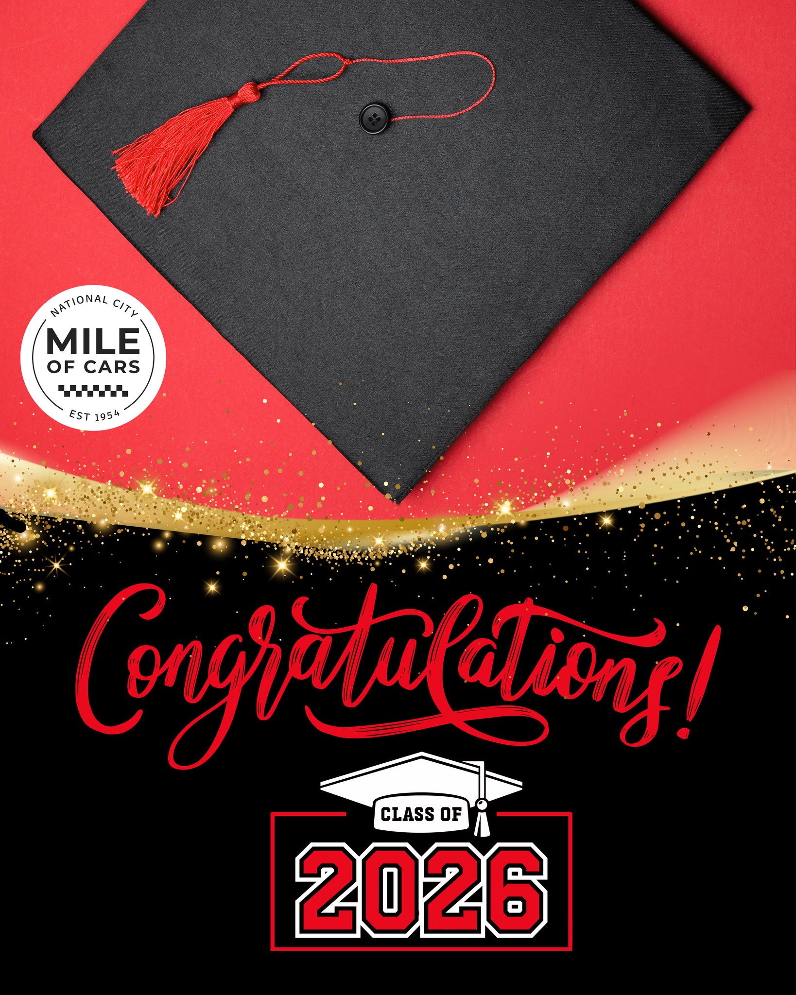 Getting a degree is a huge accomplishment, and we'd like to congratulate all 2026 grads! 🎓 

Recent and soon-to-be graduates can apply to finance or lease a vehicle with our available College Grad programs and rebates, see individual Mile of Cars dealerships for more details!

#mileofcars #collegerebateprogram