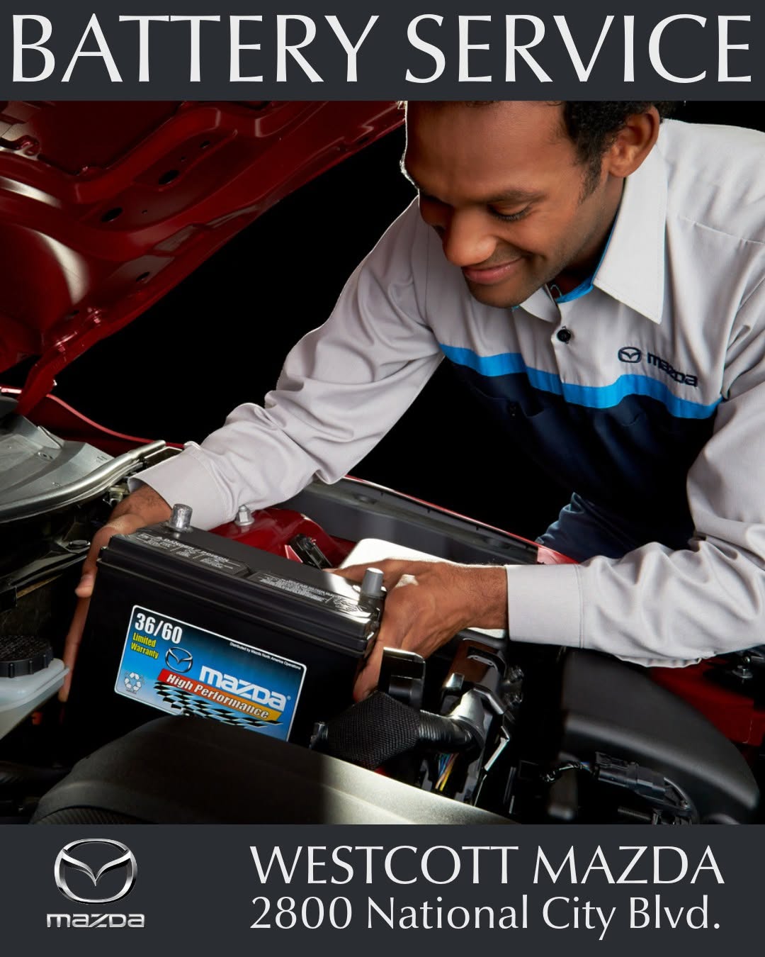 Did you know that high temperatures can impact car battery performance? 

A quick inspection helps prevent unexpected issues and ensures reliable starts. Schedule a service visit with @westcottmazda to keep your vehicle running smoothly: https://bit.ly/3QMcIG8

#WestcottMazda #MileofCars