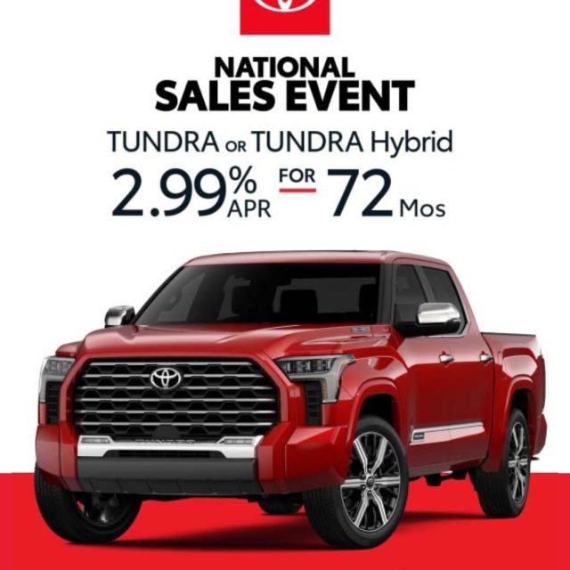 Big capability meets a big opportunity. 🛻💪 

During Toyota’s National Sales Event, get 2.99% APR for 72 months on a new 2026 Toyota Tundra or Tundra Hybrid.

Visit @toyotadaltonus and find the truck built for your next adventure! Offer ends August 31, 2026.

#MileofCars #DaltonToyota #ToyotaSanDiego #ToyotaTundra