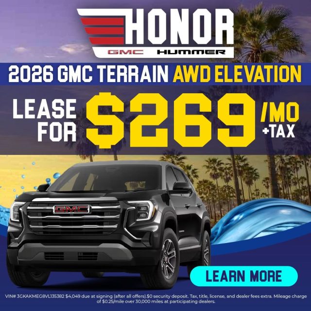 Elevate your everyday drive in the new 2026 GMC Terrain Elevation, where SUV versatility meets bold design.

Stop by @honorgmc today or call us to schedule your test drive! 🚘✨

📞 (619) 477-4462

#GMCTerrain #GMCElevation #HonorGMC #MileofCars