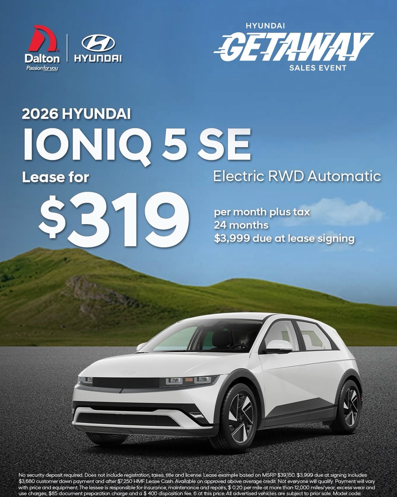 ⚡ Fresh IONIQ 5 inventory just landed at @hyundai.dalton!

🚙 New inventory just arrived
⚡ 100% electric
📍 Available now at Dalton Hyundai

Stop by and take one for a test drive, or explore our latest inventory at HyundaiDalton.com.

#DaltonHyundai #IONIQ5 #HyundaiIONIQ5 #ElectricVehicle #MileofCars