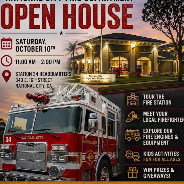 This weekend, join us for the National City Fire Department Open House! 🚒

#MileofCars #NationalCity #nationalcityfiredepartment