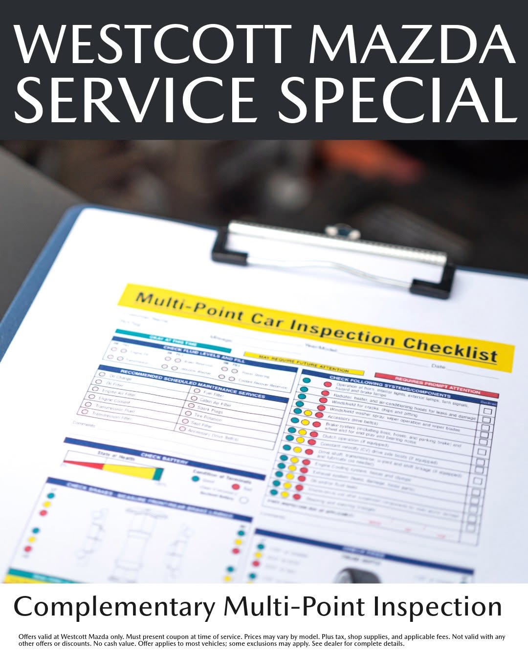 Every routine maintenance visit is a chance to stay ahead of surprises. 🚘🛠️👨‍🔧

Bring your vehicle to @westcottmazda and receive a FREE Multi-Point Inspection with any service. Drive with confidence knowing the experts have your vehicle covered.

#NationalCity #MultiPointInspection #WestcottMazda #MileofCars