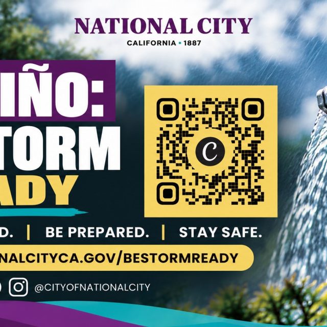 Be Storm Ready, National City! Prepare with our Storm Preparedness Day, where National City residents can receive up to 5 free sandbags per household.

🗓️ Saturday, October 24, 2026 | 10 a.m.–2 p.m. 
📍National City Public Library

Bring proof of National City residency &  your shovel! Sand & bags are free, and residents are responsible for filling their own bags. 

To pre-register for the sandbags at the event, please click here or visit: forms.gle/q3xMtGKiryayQYML7

Stay informed. Be prepared. Stay safe. nationalcityca.gov/BeStormReady

#NationalCity #MileofCars #ElNino #StormReady