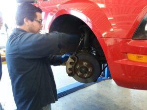 The The Mile of Cars technicians hold monthly auto training classes for the Military on the Base.
