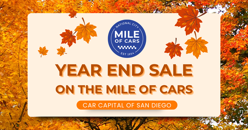 Year End Sale on the Mile of Cars